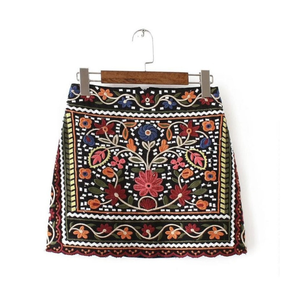 NTW Embroidered Mini Skirt